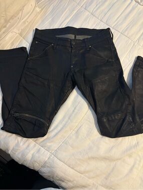 G-Star Black Slim Moto Jeans